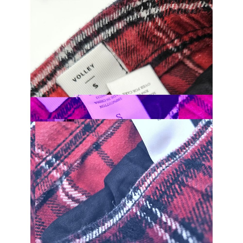 PacSun Two-tone Plaid Flannel Grunge Cotton Shorts sz Small - Picture 5 of 7